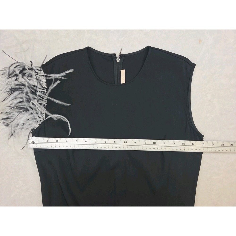 Christopher Kane Ostrich Feather Asymmetric Dress Designer Italy Size US 8 $1495 - Picture 8 of 15